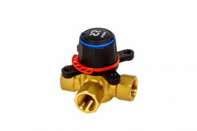 Клапан регулирующий поворотный трехходовой Ридан HRB-3R, DN25, Kvs 10