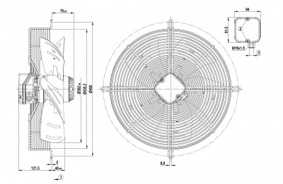 Вентилятор осевой ebmpapst S4D400AS0465 Вентилятор осевой ebmpapst S4D400AS0465