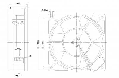 Вентилятор осевой ebmpapst W2G107AD0302