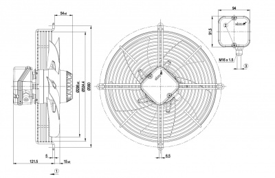 Вентилятор осевой ebmpapst S2D300AP0250